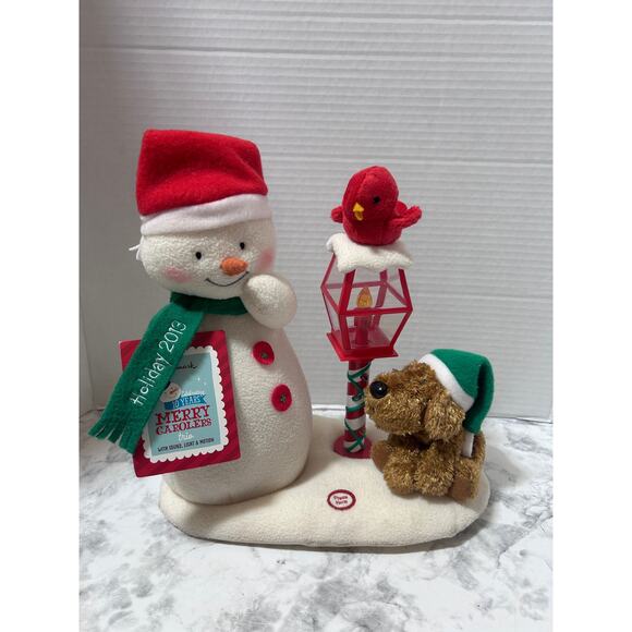 Hallmark Merry Carolers Trio Sound Light Motion 2013 We Wish You A Merry XMAS - Picture 1 of 11